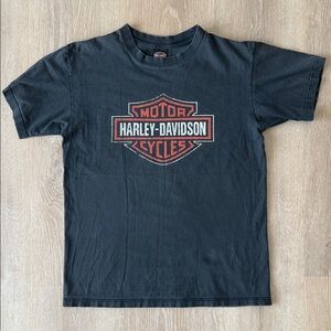 Harley-Davidson Black and Red Logo Tee